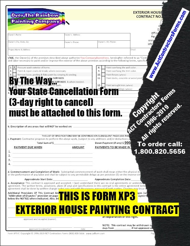 Residential Painting Contract Forms